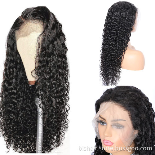 Wholesale Raw Brazilian Virgin Hair water wave wigs HD Lace 13x4  Water Wave Lace Frontal  Human Hair Wig Deep Water Wig